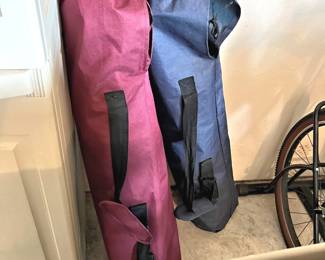 Camping chairs with storage bags