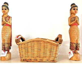 Thai handcarved wood figures