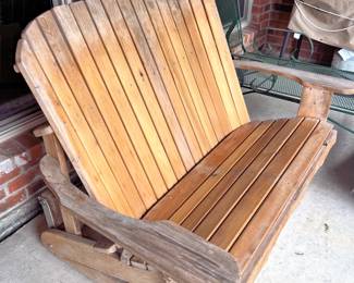 Adirondack glider bench