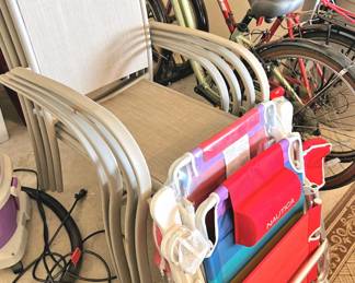 Chairs, Jamis bicycles, etc.