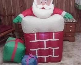 Chimney Santa Inflatable