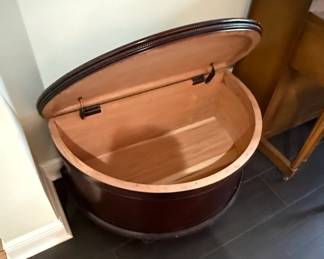 Vintage Mahogany HalfMoon Storage Commode or Wine Cooler