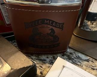 Belle Meade Bourbon Leather Wrapped Flask