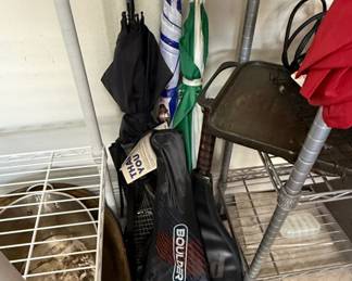 Boulder Tennis Racquet and Assorted Umbrellas