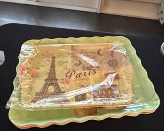 Fifth Paris Themed Melamine Serving Trays