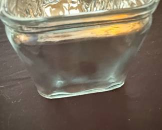 Vintage Pressed Glass Square Vase