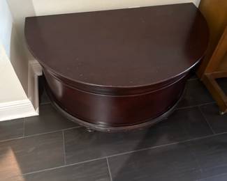 Vintage Mahogany HalfMoon Storage Commode or Wine Cooler second image