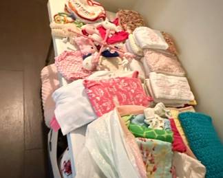 Assorted Infant Clothing and Nursery Linens Lot