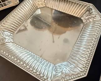 SilverPlated Octagonal Serving Tray