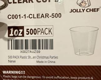 Jolly Chef oz Clear Plastic Disposable Cups
