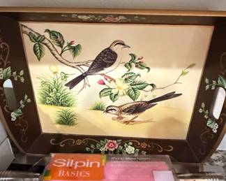 Vintage Northwoods Signature Serving Tray with Birds and Blooms