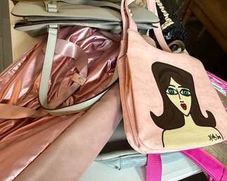 Katy Briscoe HandPainted Pink Tote Bag