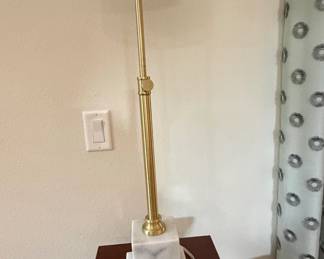 Vintage Brass and Marble Table Lamp