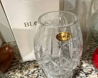 Block Crystal HandCut Vase