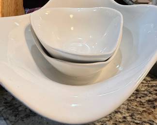 Nambe TriCorner Serving Bowls