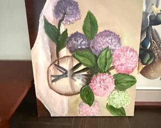 Original Floral Still Life Oil Painting Hydrangeas