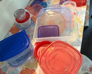 Assorted Plastic Food Storage Containers with McCormick Brand