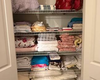 Assorted Household Linens and Bedding Collection