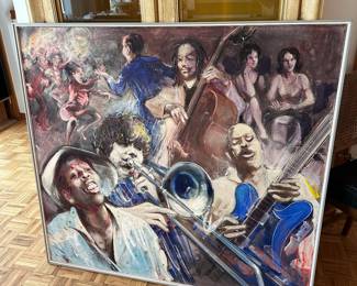 Large Scale Walter Moskow Jazz Painting
