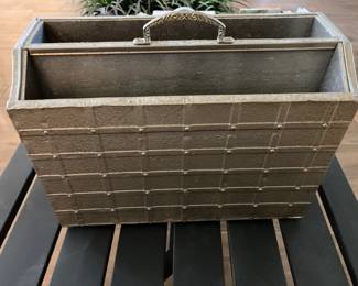 Vintage embossed magazine rack