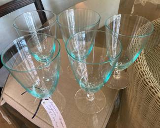 Fostoria Rhapsody Turquoise ice teas