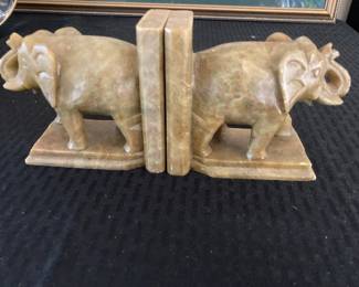 1960s soapstone bookends
