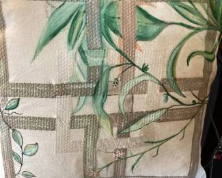 Handpainted down-filled decorator pillows
