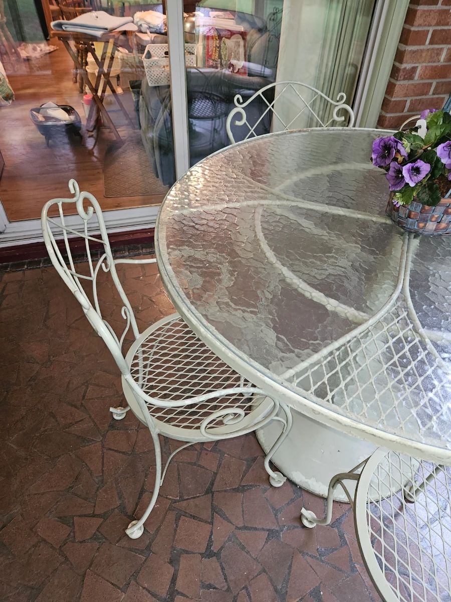 Wrought iron table set