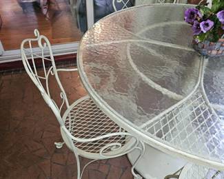 Wrought iron table set