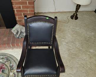 Child leather rocker