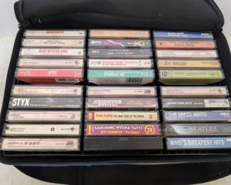 30 Cassettes of 70s 80s RockNRoll with Case
