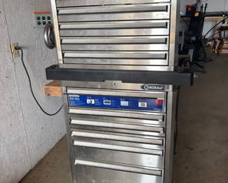 005 Kobalt Stainless Steel Rolling Tool Cabinet Chest Combo with Tools