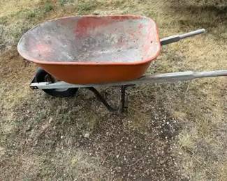 Metal Wood Wheel Barrel