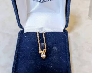 Montana Silver Smith 120 14k Gold Necklace with CZ Stone
