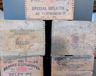 5 Vintage Wooden Crates