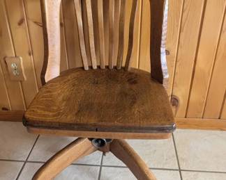 Vintage Oak Office Chair