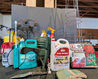 Assorted Garden Items Lawn Care Supplies