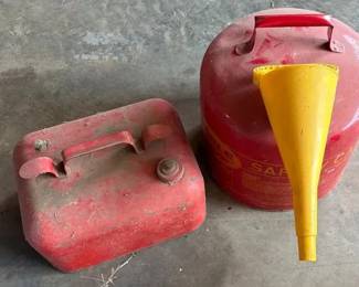 Two Metal Gas Cans