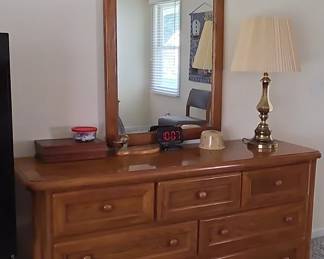 Oak Dresser with Mirror