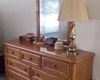 Oak Dresser with Mirror second image