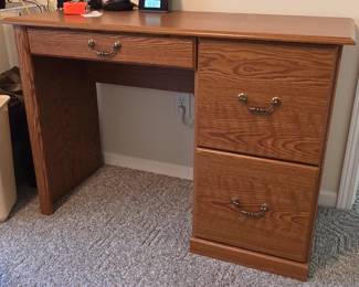 Sauder Oak Writing Desk