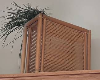 Bamboo Slatted Plant Stand