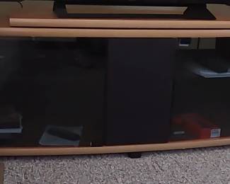 TV Stand with Glass Doors second image
