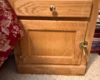 White Clad Oak Ice Box Nightstand