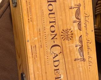 Baron Philippe de Rothschild Mouton-Cadet Two-Bottle Wooden Wine Box