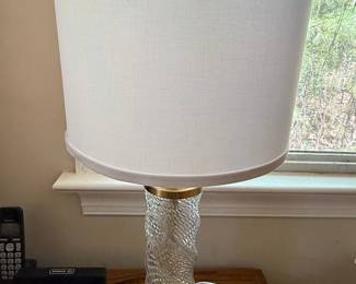 Mid-Century Modern Textured Glass Table Lamp