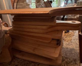 Assorted Wooden Cutting Board Collection with Handles