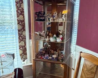 Contemporary Corner Curio Cabinet