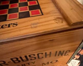 Anheuser-Busch Budweiser Wooden Crate Game Board
