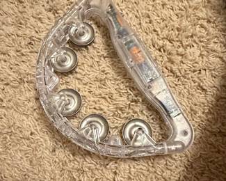 Clear Plastic Light-Up Tambourine